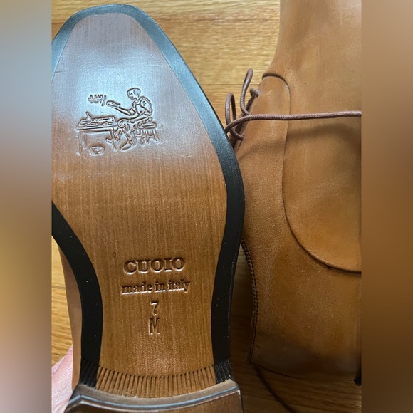 New MASSIMO MATTEO FIRENZE CUOIO Made In Italy BROWN MEN SHOES Size 8/ Uk7 - Picture 5 of 7